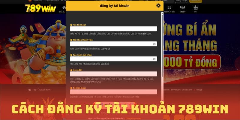 Cách tạo lập tài khoản 789Win đơn giản