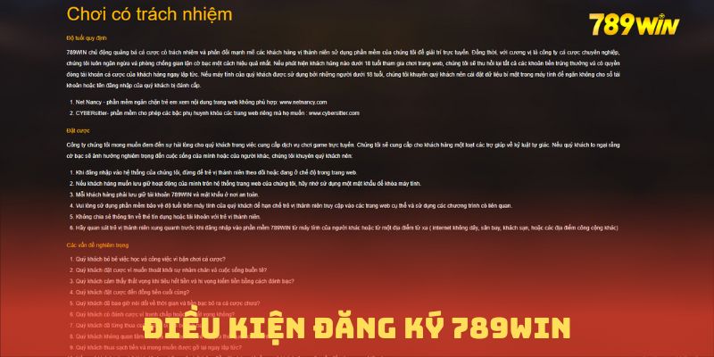 Những điều kiện khi đăng ký cần lưu ý